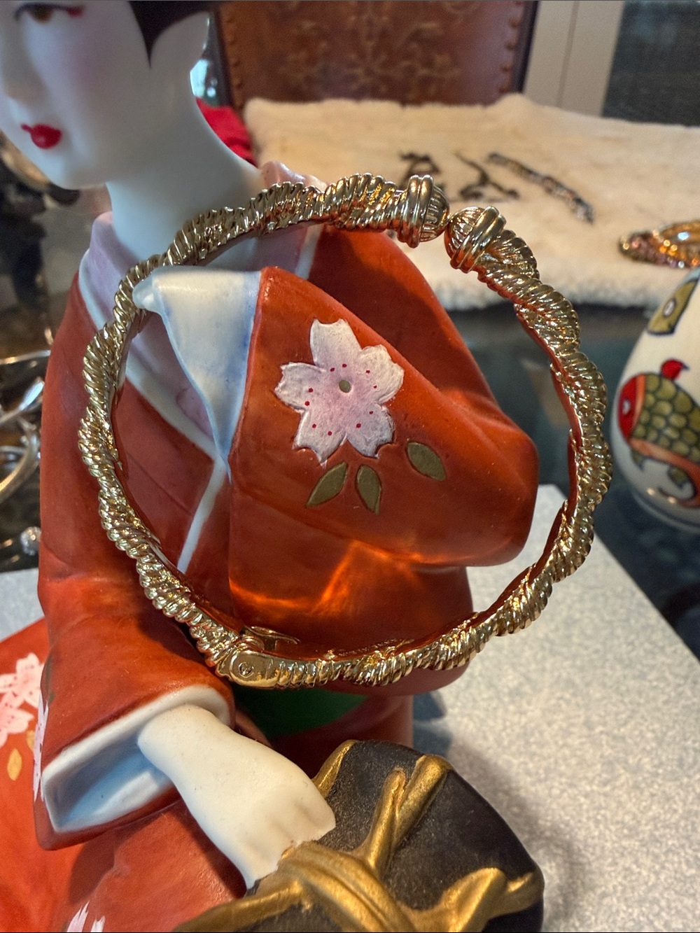Gold hinge bracelet, new